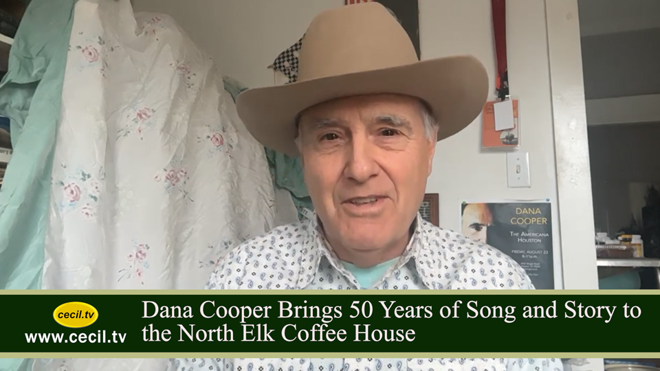 Fifty years of songs, stories, and soul—Dana Cooper comes to the North Elk Coffee House Saturday.