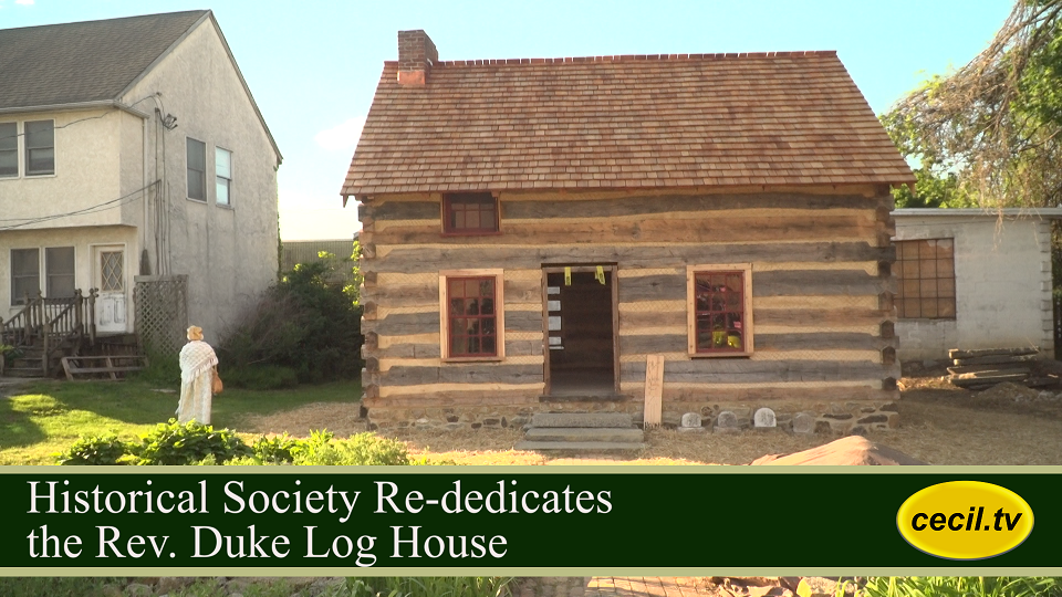 Historical Society Re-dedicates the Rev. Duke Log House