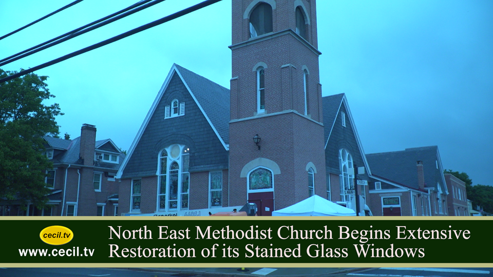 North East Methodist Church Begins Extensive Restoration of its Stained Glass Windows