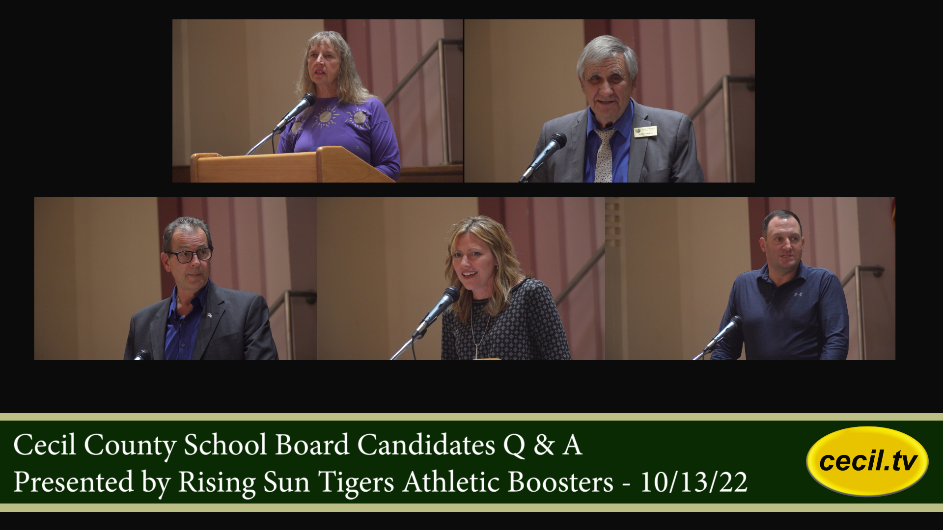 Cecil School Board Candidates Q & A Presented by Rising Sun Tigers Athletic Boosters - 10/13/22
