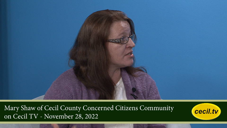 Mary Shaw of Cecil County Concerned Citizens Community on Cecil TV